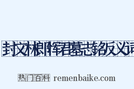 封文林郎恽君墓志铭反义词是什么意思的图片